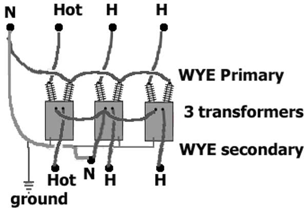 Wye Wye 3 Transformers